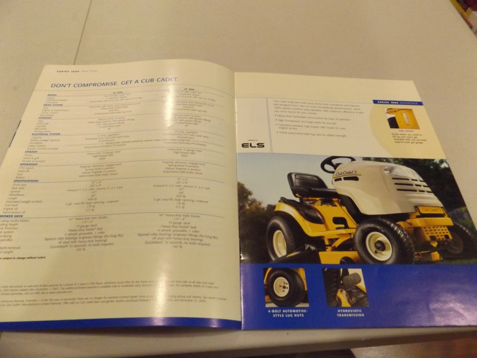 CUB CADET 2004 OUTDOOR POWER EQUIPMENT, LOWE&rsquo;S. LITERATURE # 773-2801