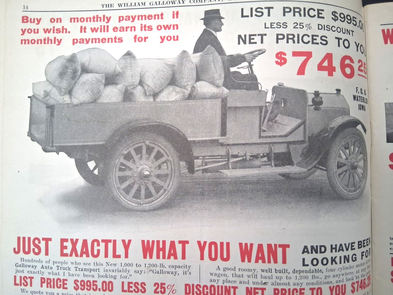 1915 Galloway Bros Iowa Catalog Farm Engines Cast Iron Stoves Clothes Color