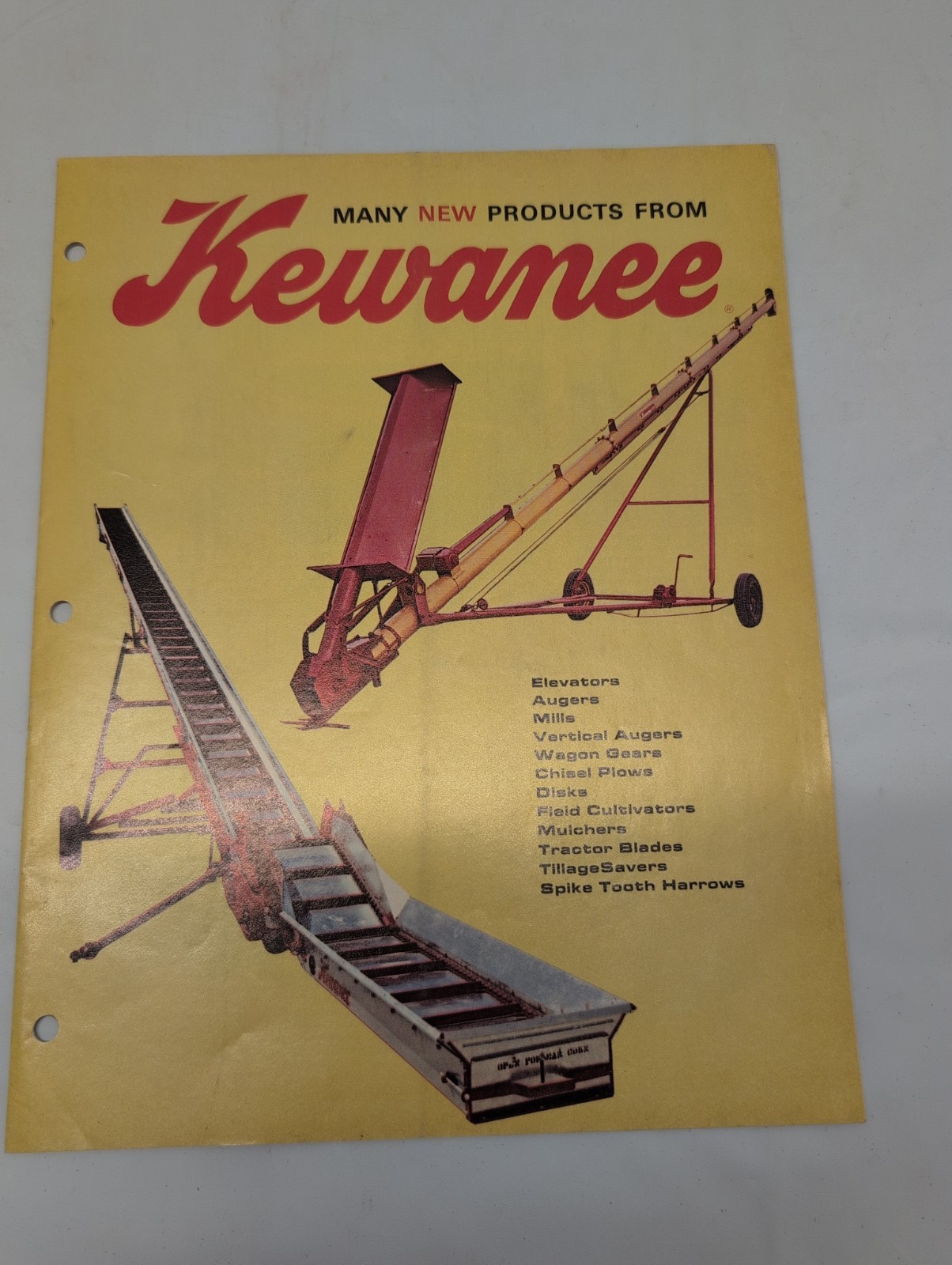 Kewanee Augers Mills Wagons Elevator Disk Brochure Catalog Farm Equipment