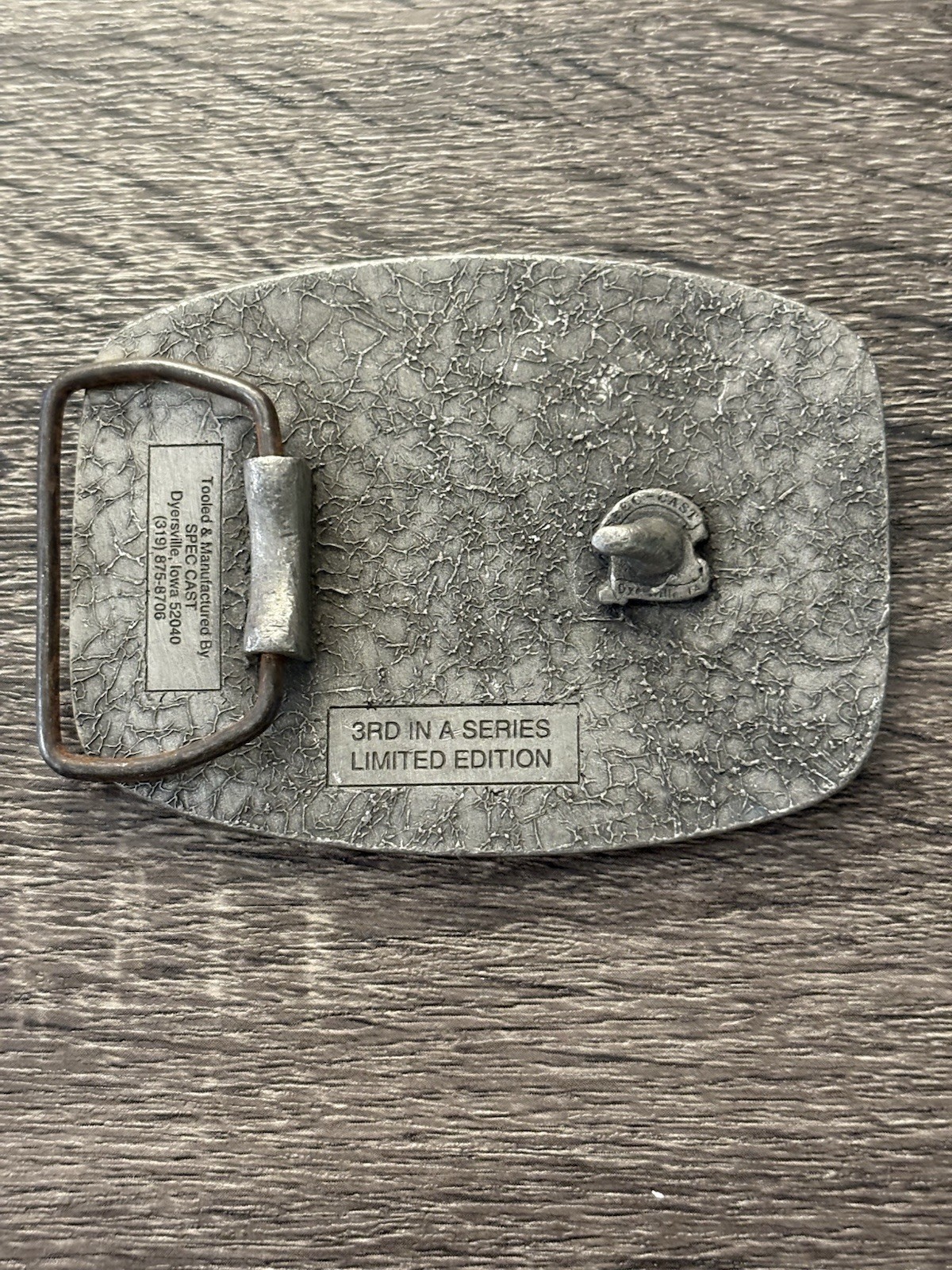 VINTAGE Agco 1999 Parts Fair Pewter & Enamel Belt Buckle 3rd in Series Limited👀
