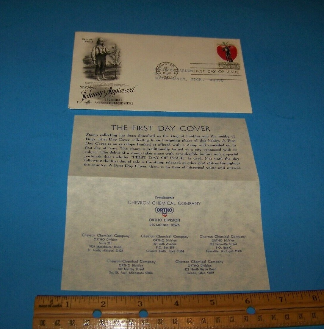 Chevron Chemical Company ORTHO Promotion First Day Issue Envelope 1966