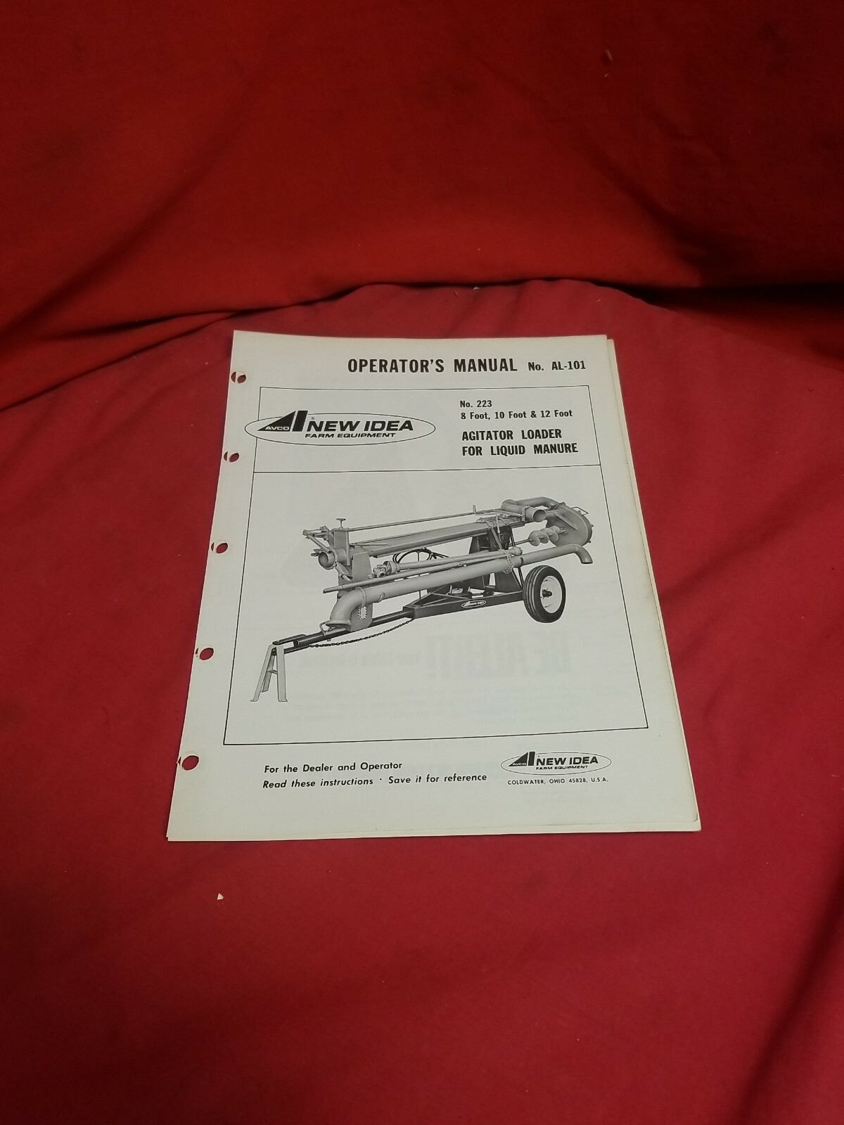 VINTAGE New Idea 223 AGITATOR LOADER PARTS OPERATORS MANUALS
