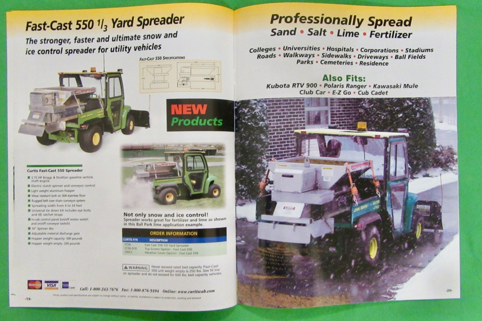 Curtis Factory Products Catalog / Focus on John Deere ( Worcester, Maine)