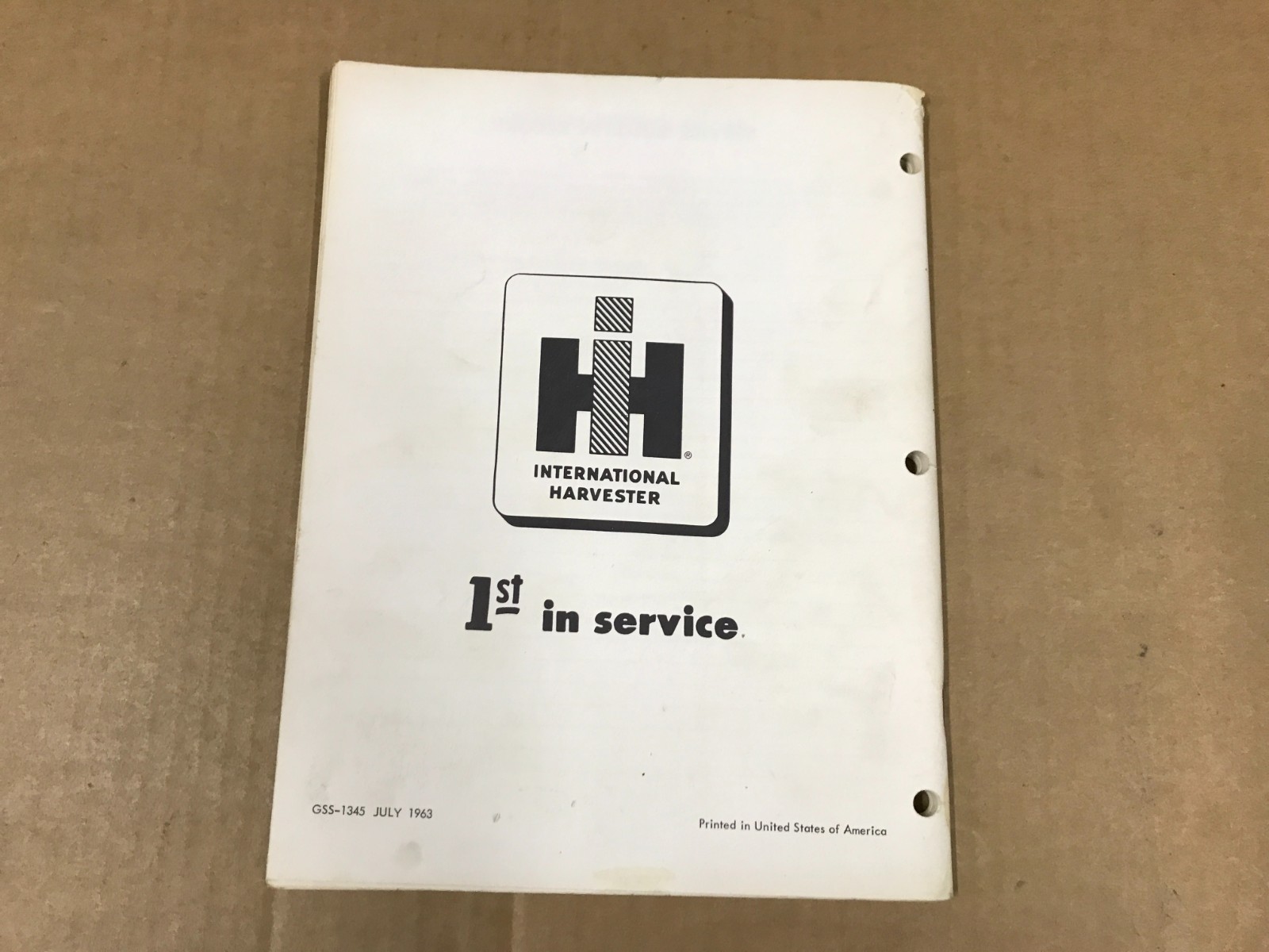 VTG Blue Ribbon Service – Fuel System – Diesel Engine Model D-361- I.Harvester