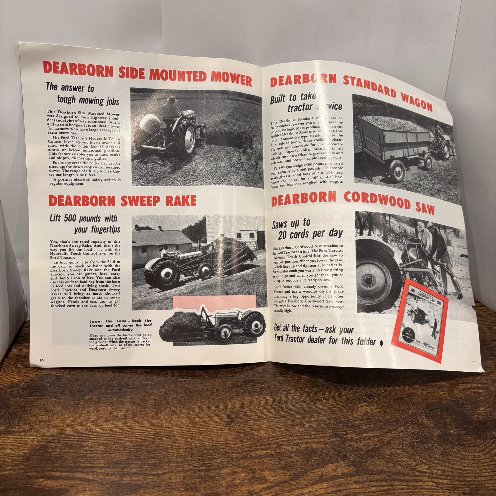 Dearborn Ford 2N 8N 9N Tractor Matched Working Equipment Brochure
