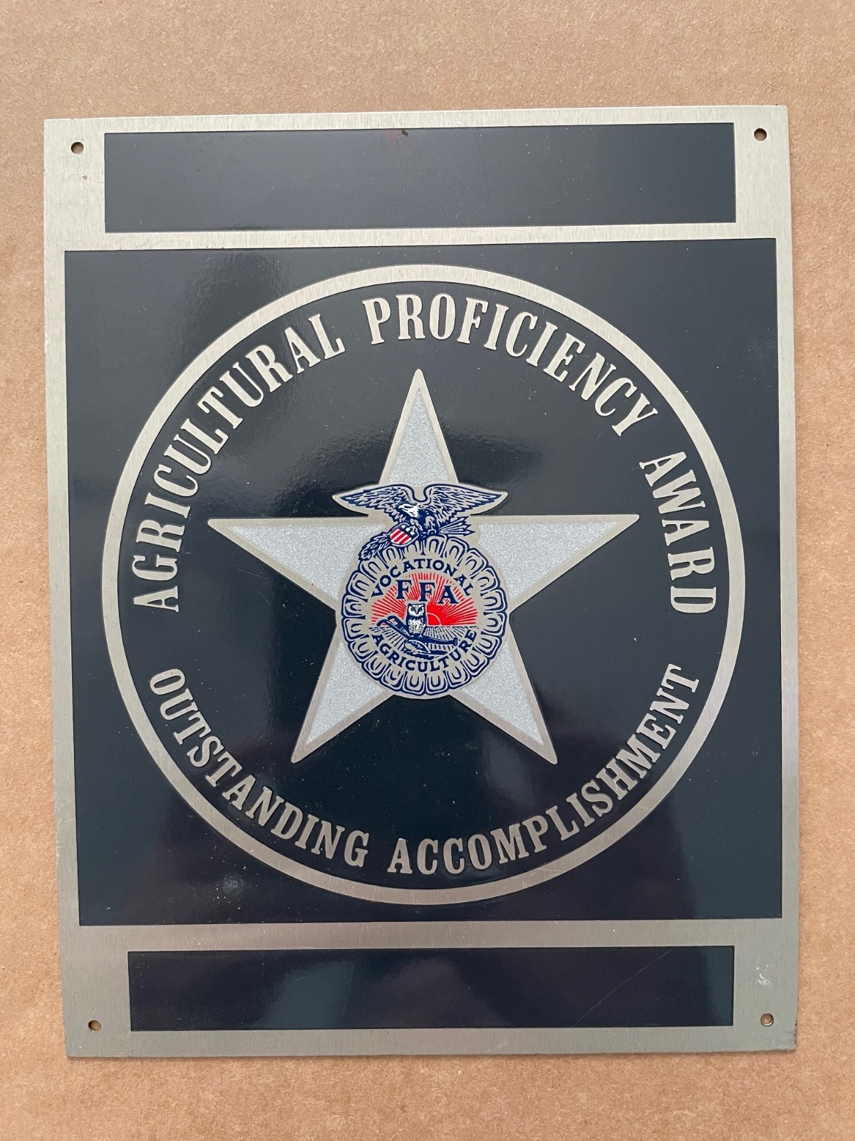 Vintage AGRICULTURAL PROFICIENCY AWARD Outstanding Accomplishment Metal Tag #1