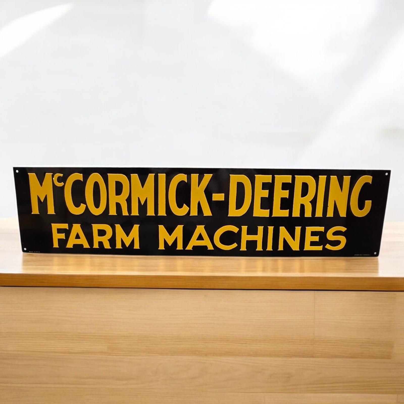 McCormick-Deering Farm Machines Vintage &rsquo;80s Tin Metal Tractor Sign 23.8&Prime; x 5.5&Prime;
