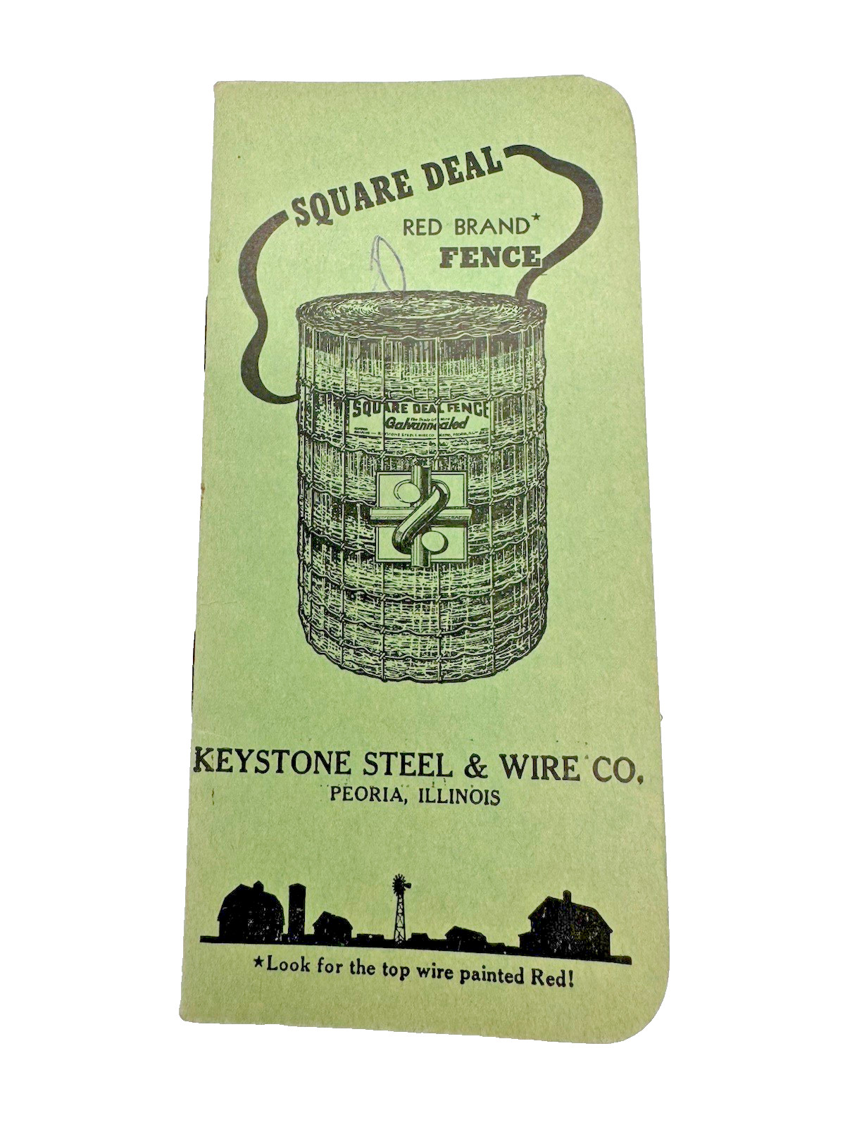 Vintage Red Brand Fence Keystone Steel Wire Notepad Lot 1930s Advertising