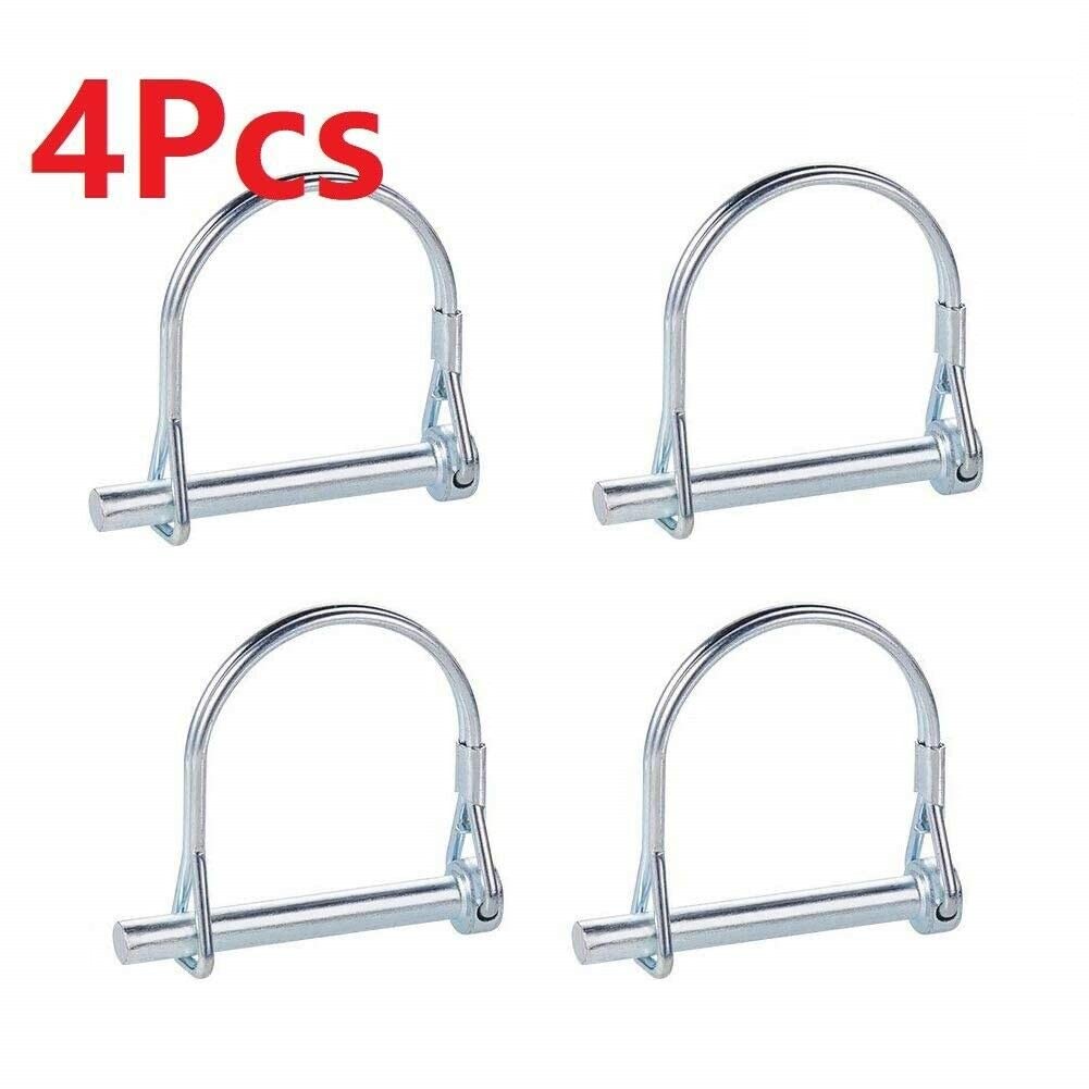 4 Pack Wire Lock Pin 1/4 inch Heavy Duty Safety Coupler Shaft Locking Pins Hi…