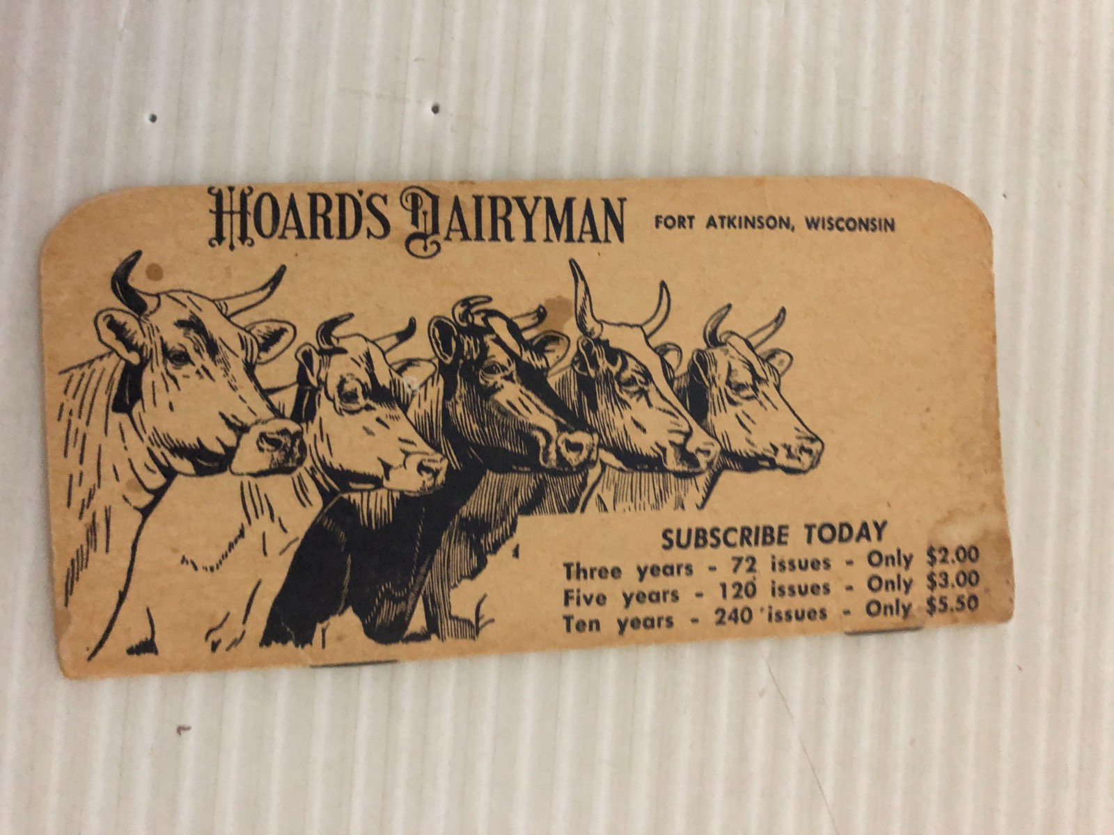 Vintage HOARD&rsquo;S DAIRYMAN Memo Book Fort Atkinson Wisconsin 1963