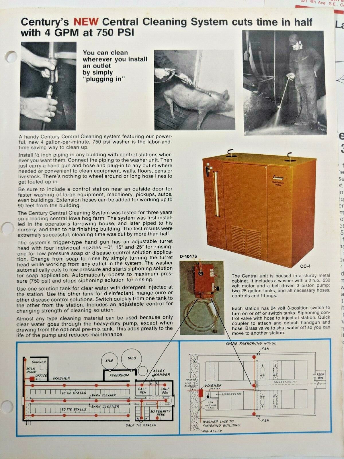 Vintage OEM 1977 70s Century Brochures Flyers Farm Equipment Dealer Price Lists
