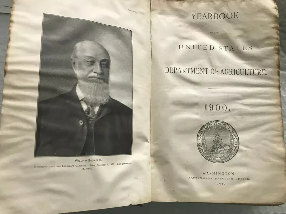 DEPARTMENT OF AGRICULTURE 1900 YEARBOOK WITH GRAPHS PHOTOS VINTAGE VERY RARE