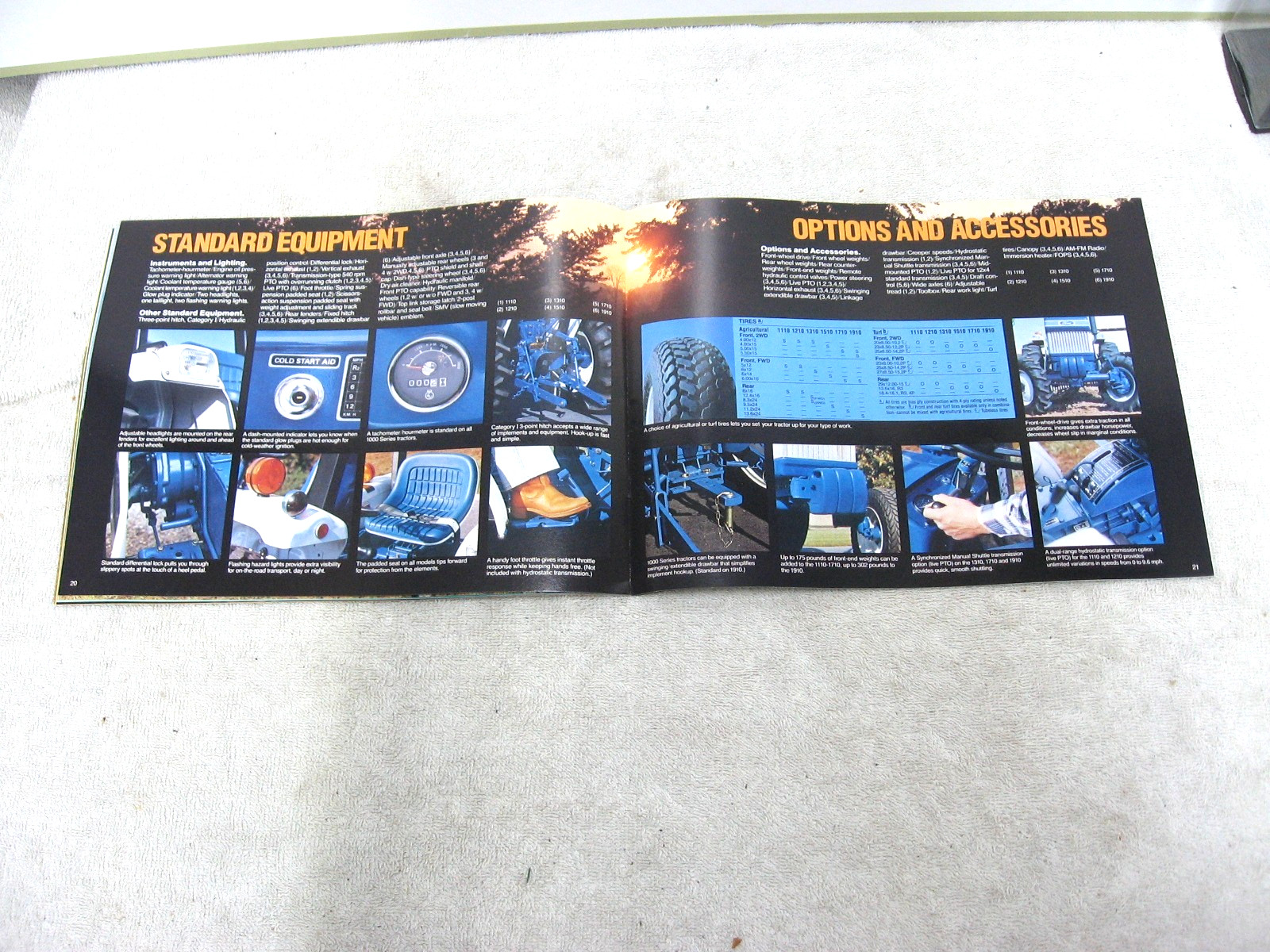 VINTAGE 1986 FORD TRACTOR BROCHURE 1000 SERIES 1110 1210 1310 1510 1710 1910