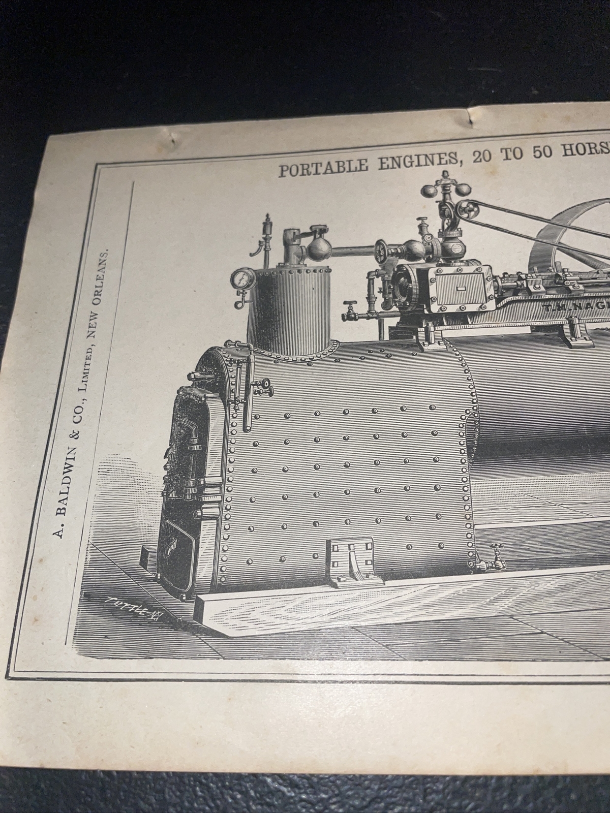 1891 Baldwin – Nagle Engine – Farm Advertising – New Orleans