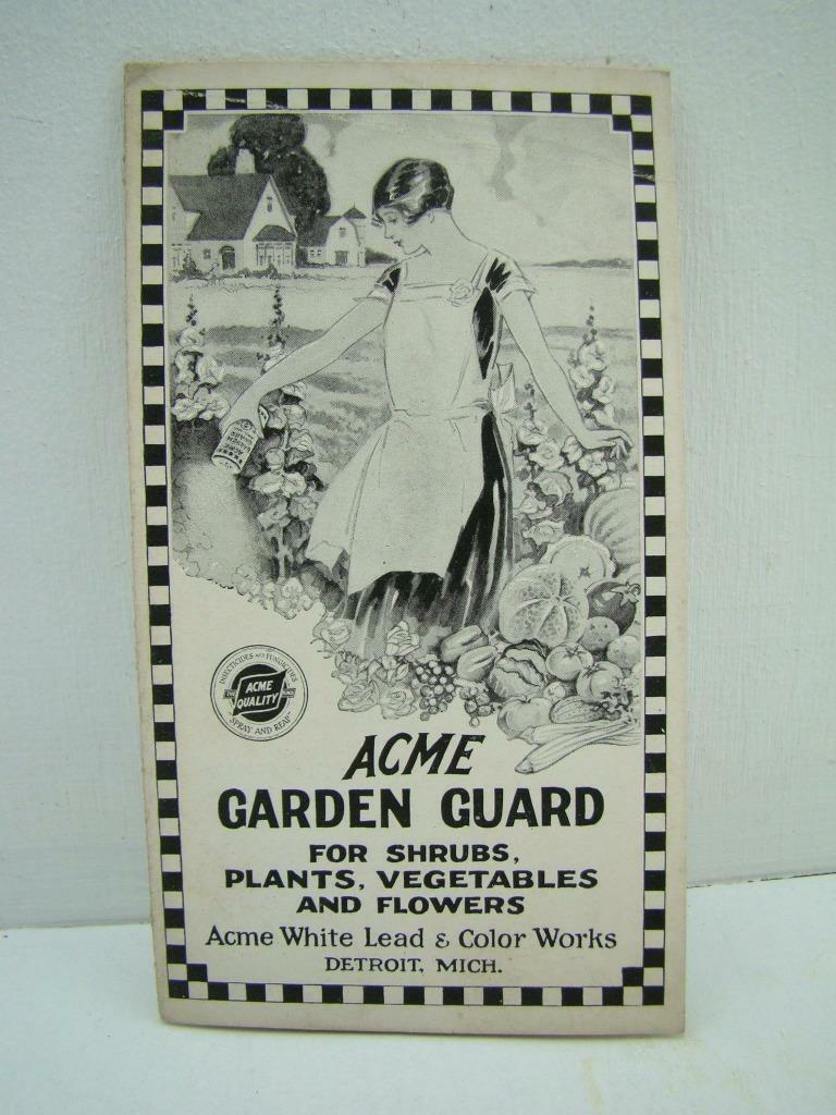 1927 circ. ACME GARDEN GUARD DETROIT MICH. PAMPLET