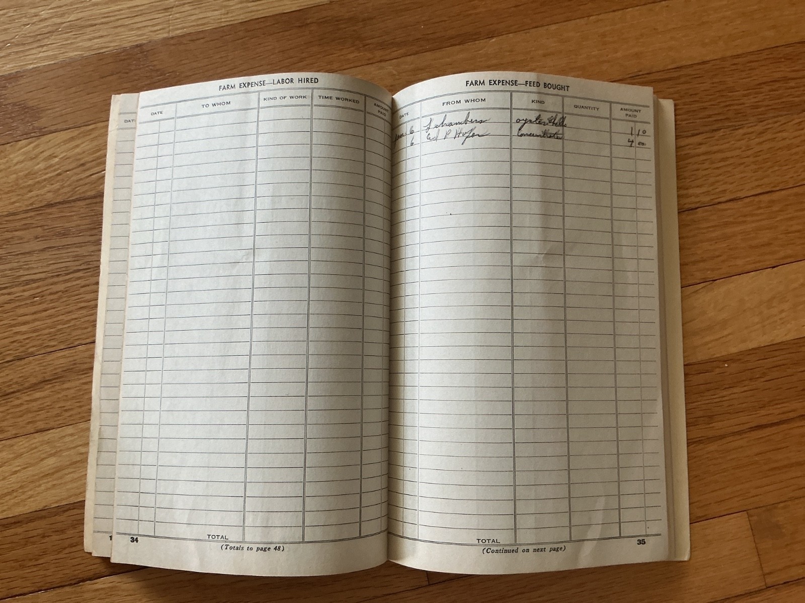 Vtg. 1943 Farm Acct. Tax & Record Book – Peavey Elevators – Mpls., Minnesota
