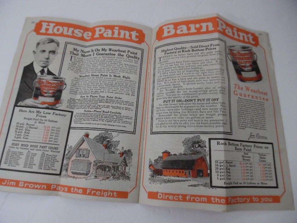 1924 Jim Brown Fence & Wire Co. Catalog Fencing Posts Barb Wire Paint Vintage
