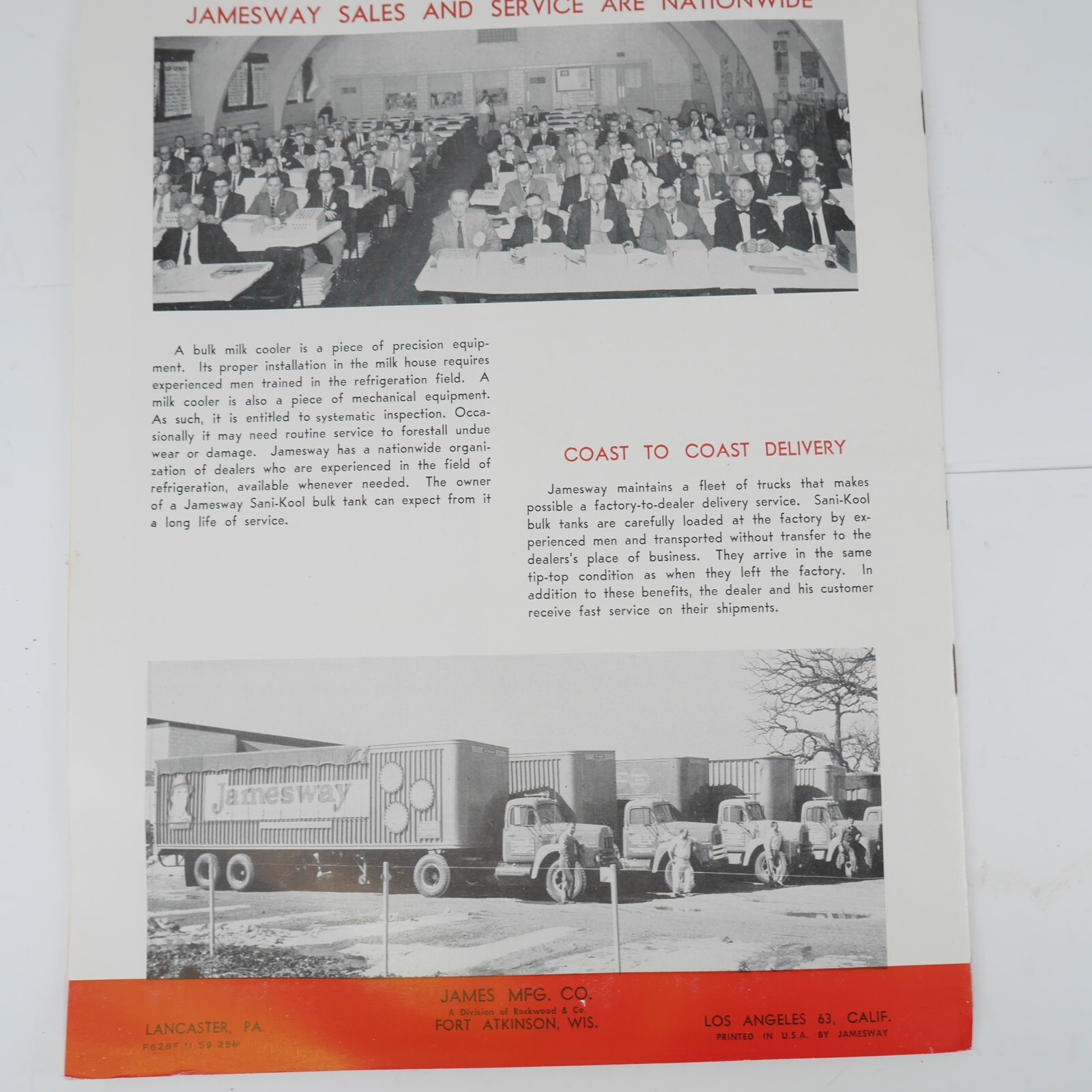 Lot of 2 Vintage Jamesway Milk Cooler Sani-Kool Dairy Farm Brochure Advertising