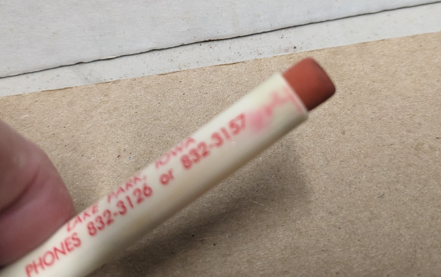 Vintage Farmers Exchange Lake Park Iowa IA Bullet Pencil Orie Lohrmann Mgr