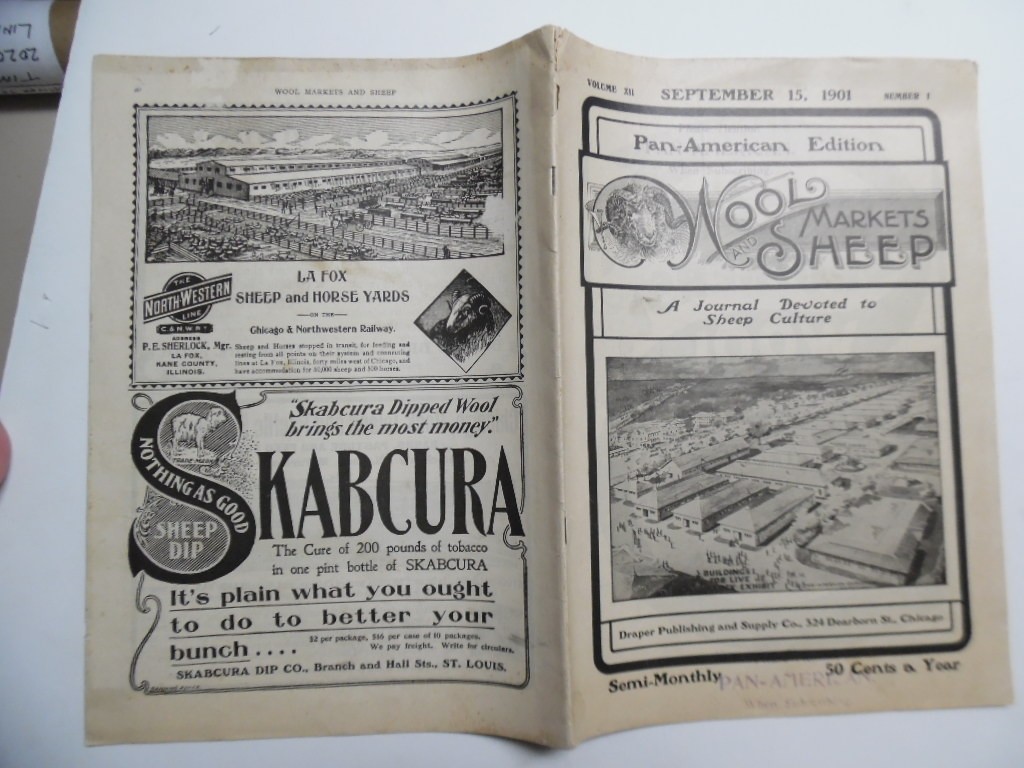 1901 Wool and Sheep Markets Journal Devoted To Sheep Cultural Pan-American Expo