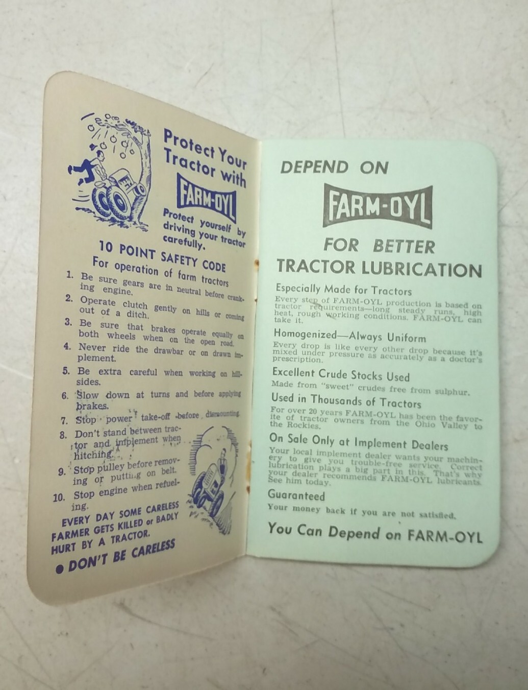 Farm Oyl Memo Book 1949 50 Petroleum Advertising Mondovi Farm Service Wisconsin