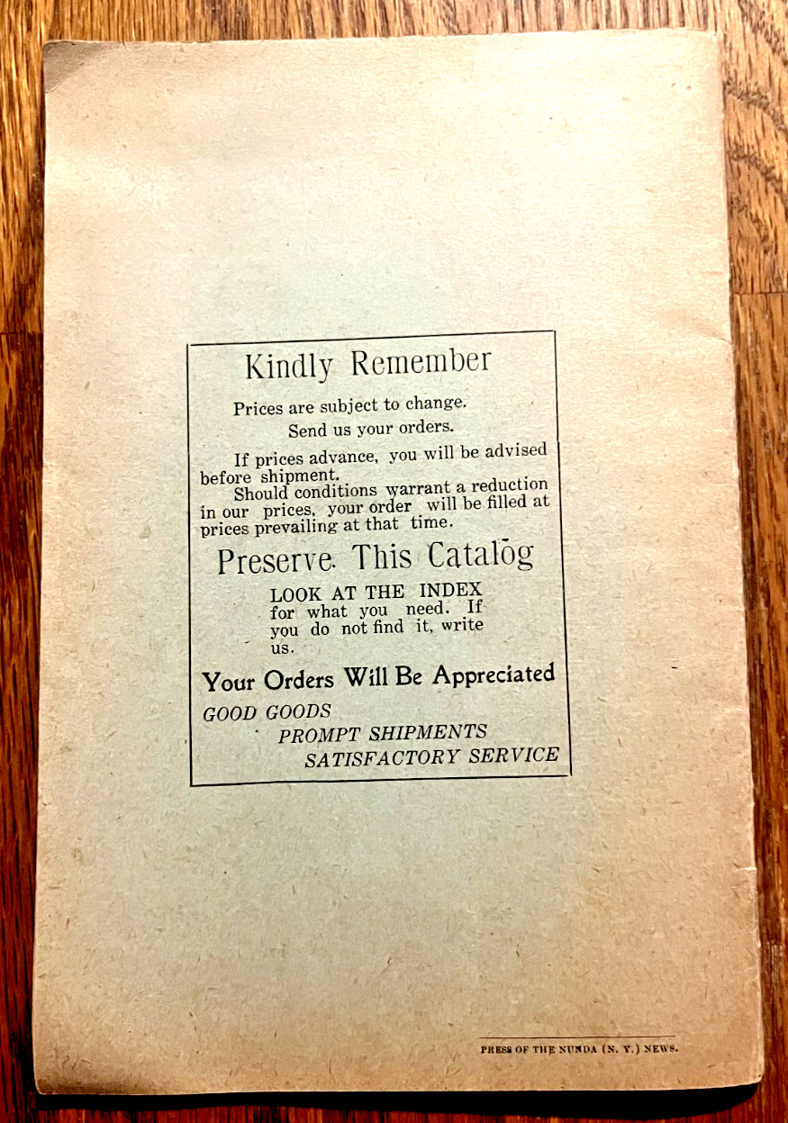 1922 Harry Kellogg Thresherman Mill & Contractors Supply catalog Rochester NY