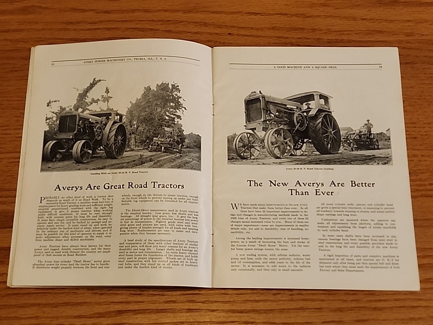 Avery Power Farming Threshing And Road Machinery Peoria IL Catalog Original