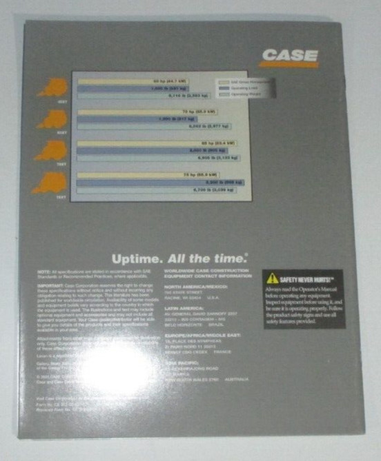 *Case 40XT 60XT 70XT 75XT Skid Steer Loader Sales Brochure Manual Literature Ad
