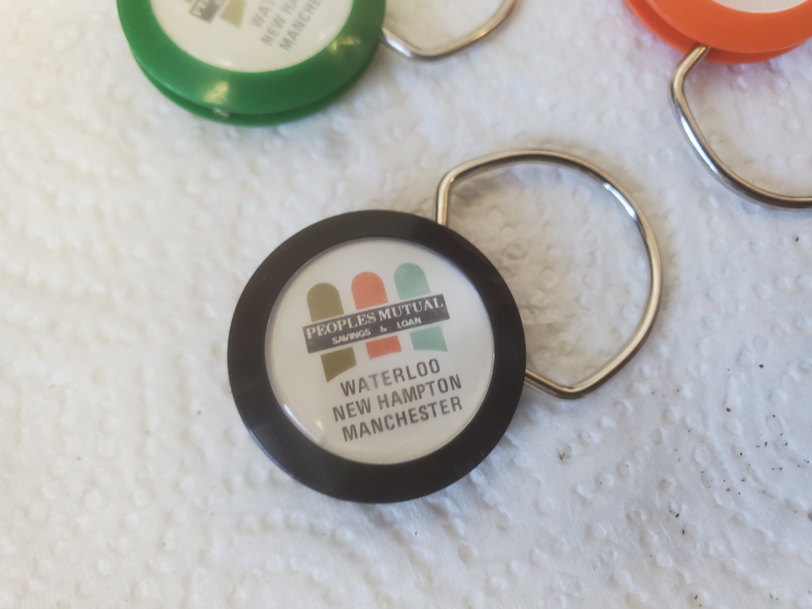 3 Keychains People Mutual Savings & Loan Waterloo New Hampton Manchester Iowa
