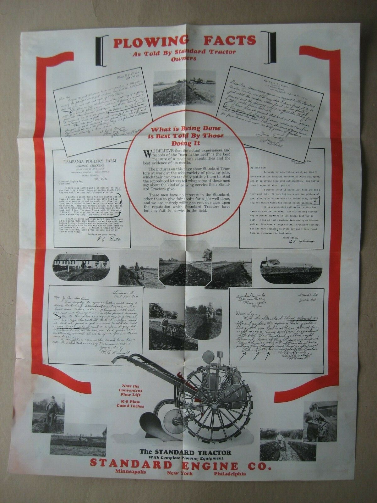 Three 1930&rsquo;s Standard Engine Company, Standard Garden Tractor Farming Brochures