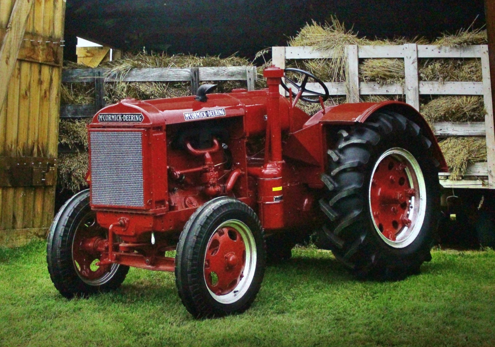 McCormick Deering Tractor Vintage Picture Wall Art Country Farm NOS