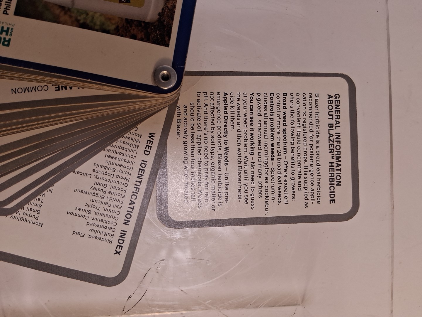 Vintage Rohm & Haas blazer Herbicide Weed Identification Guide Cards Look Read