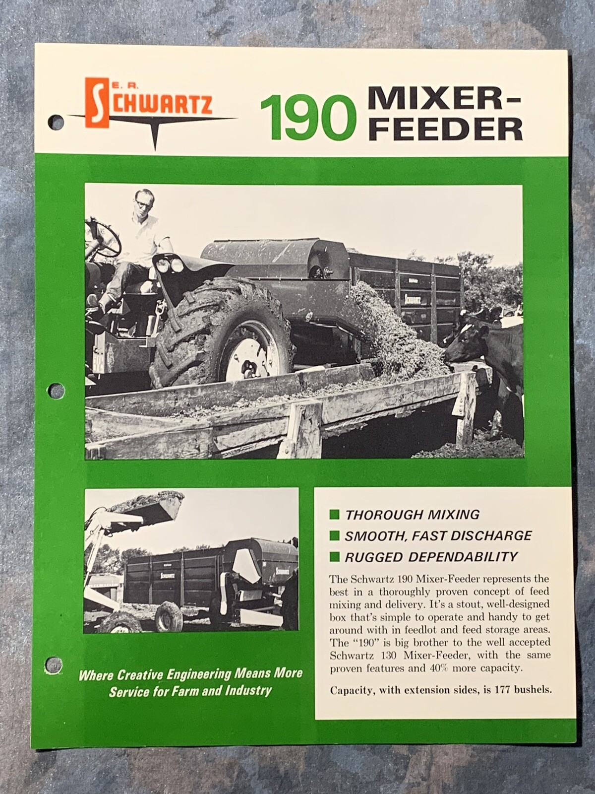 Vintage Original E.R. Schwartz Catalog pg ~ 190 Mixer – Feeder
