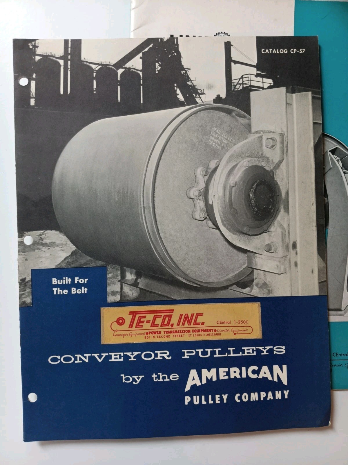 3 Vintage TE-CO American PULLEY Sales Brochure Catalog Lot SrD-58, CP-57, 2716