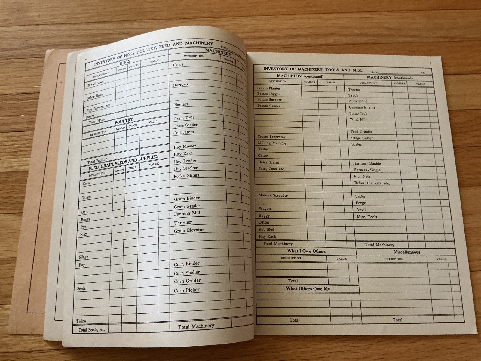 Vintage Farm Acct. Record Book – Gibson Lumber – Minnesota