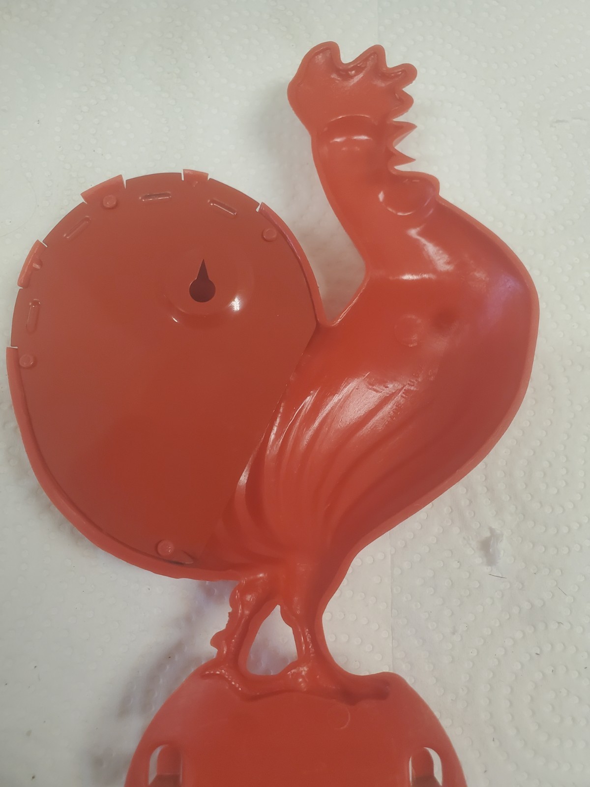 8&Prime; Red Plastic Rooster Spoon Holder Carroll Etchen Trucking Clear Lake Iowa