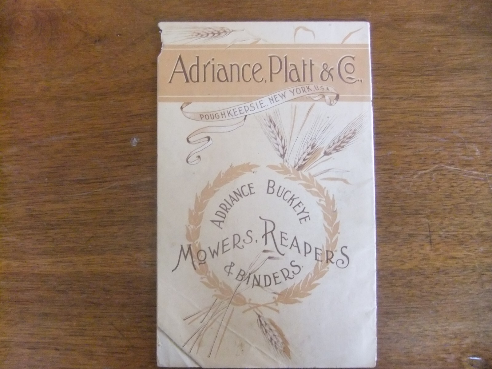 Adriance Platt And Buckeye Harvesting Machinery Catalog Poughkeepsie NY 1894?