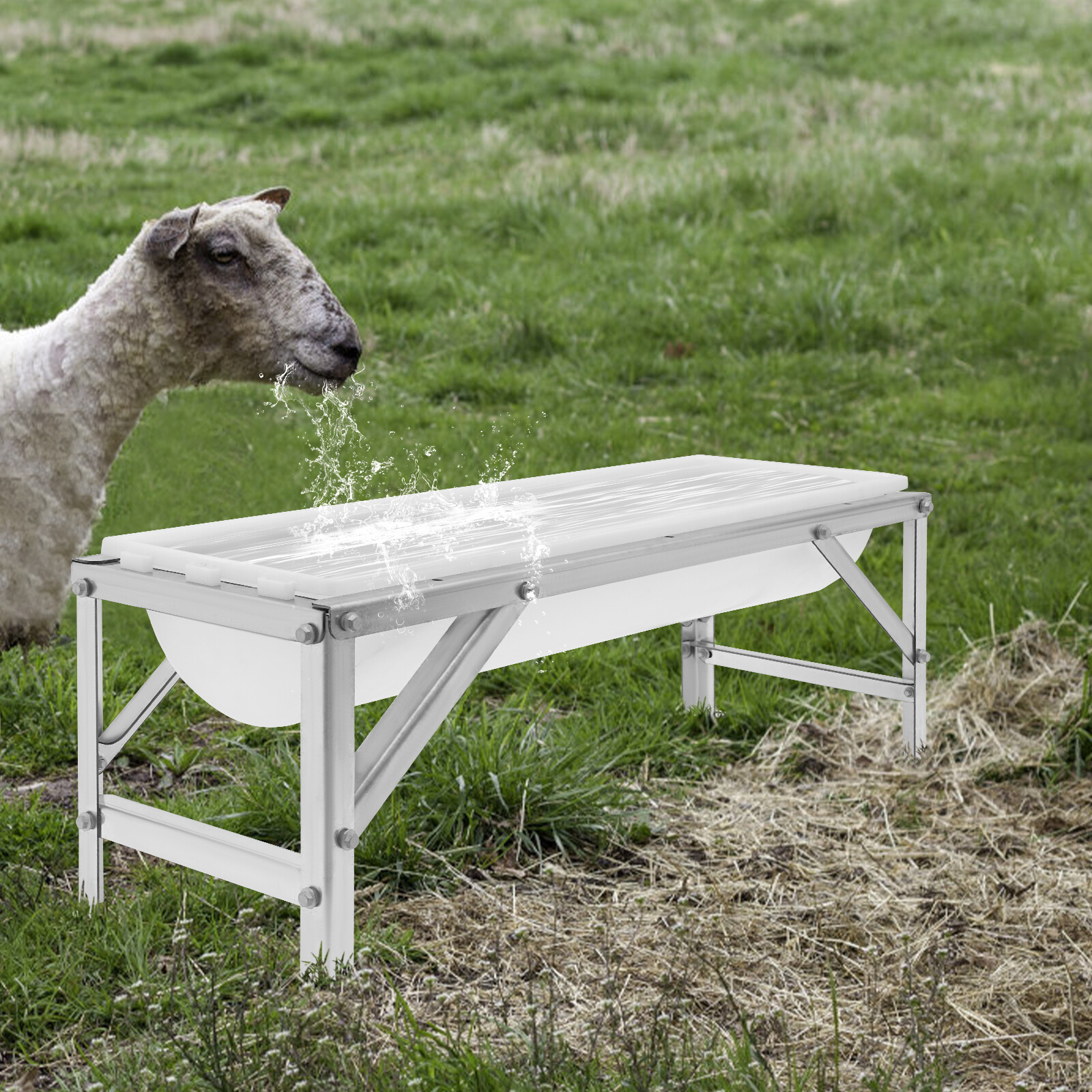 Large Capacity Livestock Feed Trough Long Feeder Feed Trough with Stand SALE