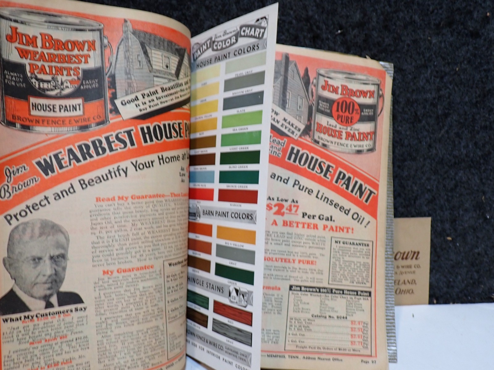 1937 JIM BROWN&rsquo;S FENCE & BARB WIRE PAINT HORSE HARNESS STOVE FARMING CATALOG