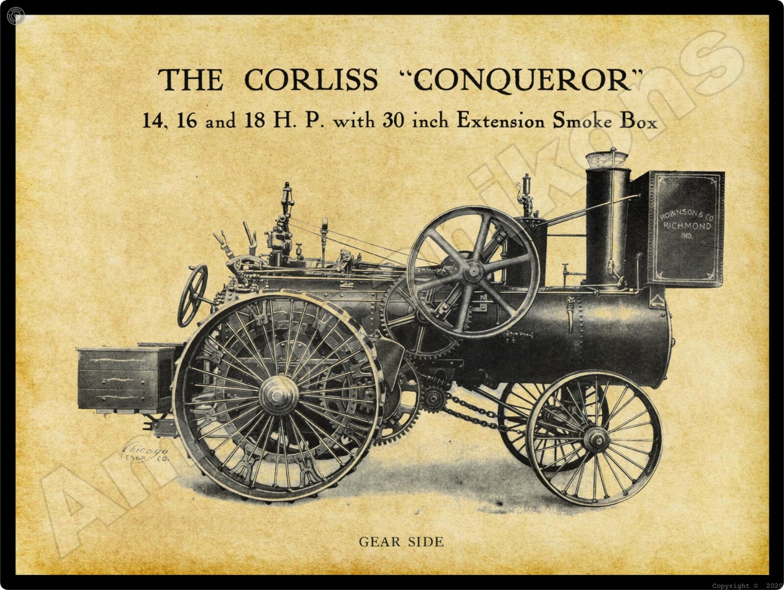 Robinson Conqueror Engine NEW Metal Sign – 24&Prime;x30&Prime; USA STEEL XL Size 7 lbs