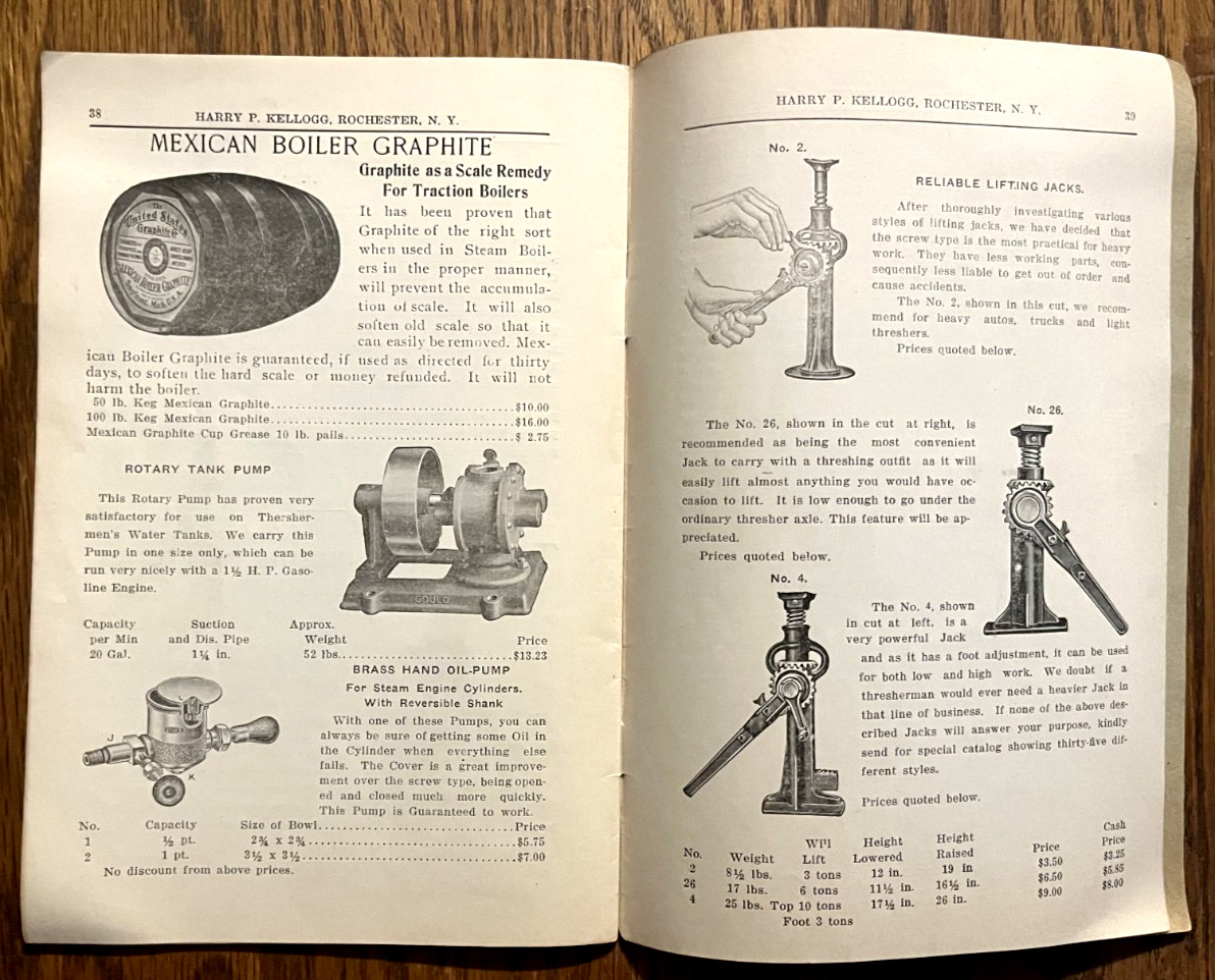 1922 Harry Kellogg Thresherman Mill & Contractors Supply catalog Rochester NY