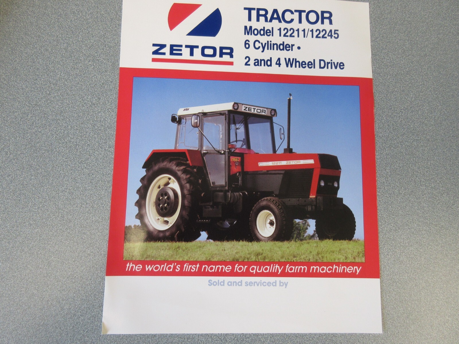 Zetor 12211 & 12245 Tractor Brochure 2 Page