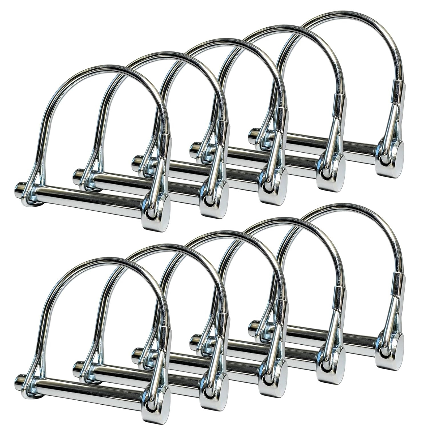 10 Pack, Trailer Coupler Pin and Safety Locking Pin, 2-1/8&Prime;X1/4&Prime; (L X W) Heavy