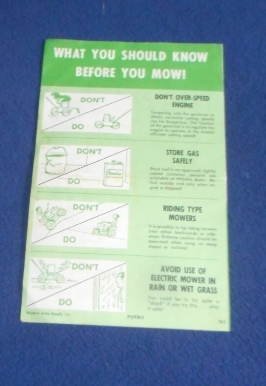 Vintage Wizard Power Mower Safety Quality Performance Guide
