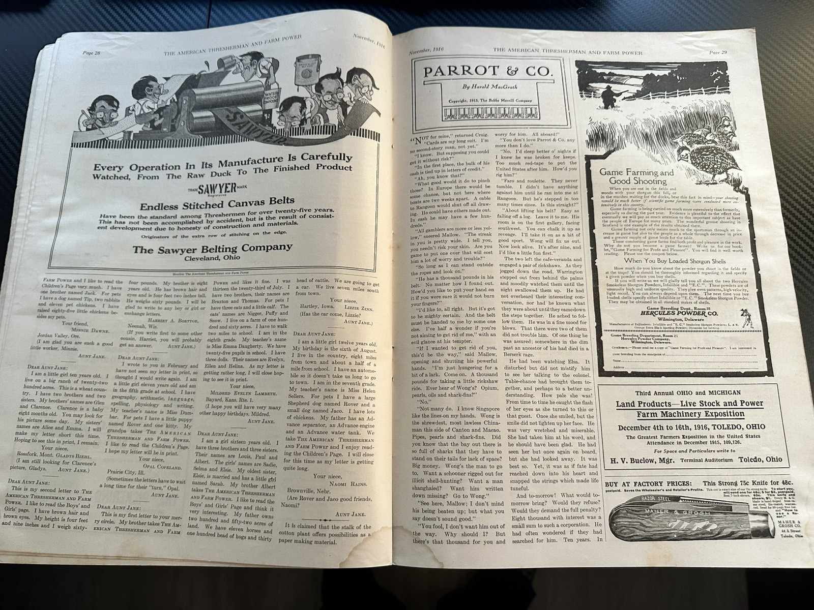 The American Thresherman and Farm Power MAGAZINE 1916 Madison, WIS Vol 19 No 7