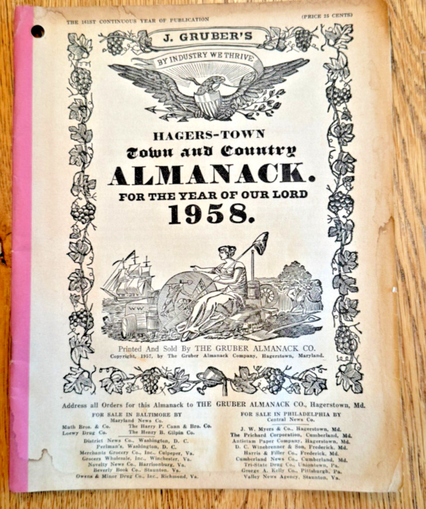 Lot of 19 John Baer&rsquo;s Sons Agricultural Almanacs, Lancaster PA 1949-1976 Plus+