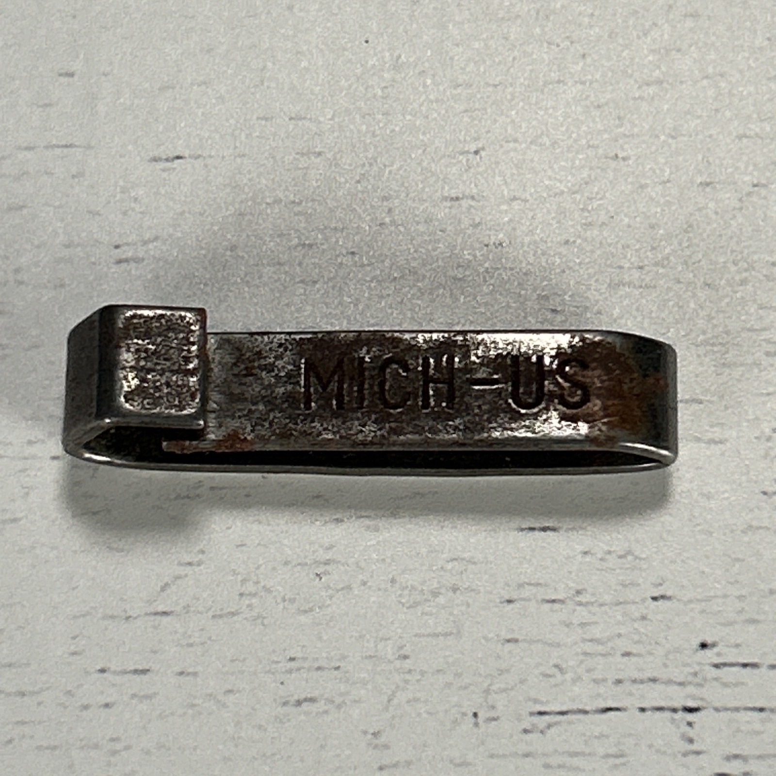 Antique Livestock Ear Tag Michigan USA December 25 1923 Patent Steel Metal
