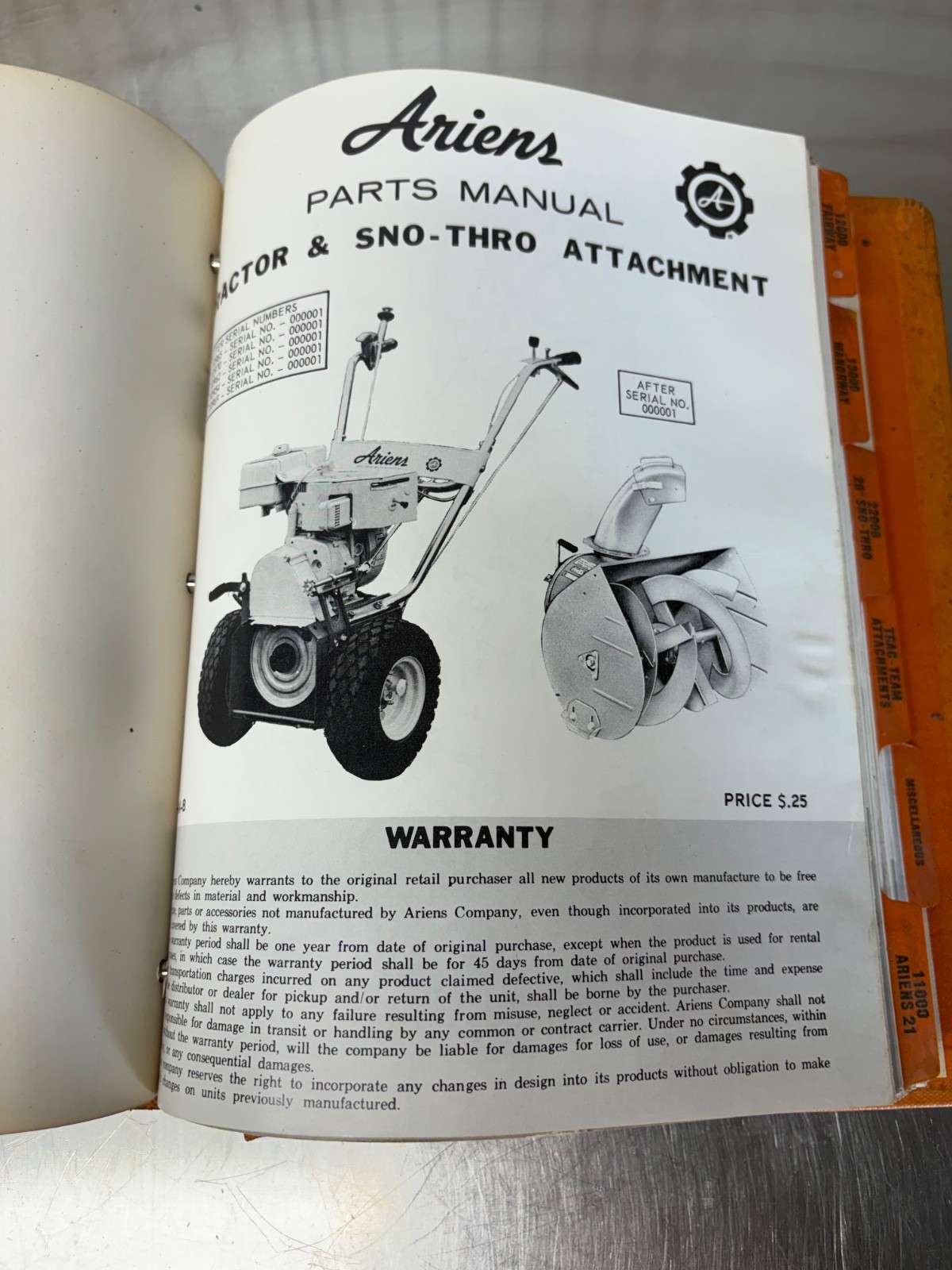 RARE ARIENS Equipment Dealer Service Manual Riding Mower Snow Mobile Tillers
