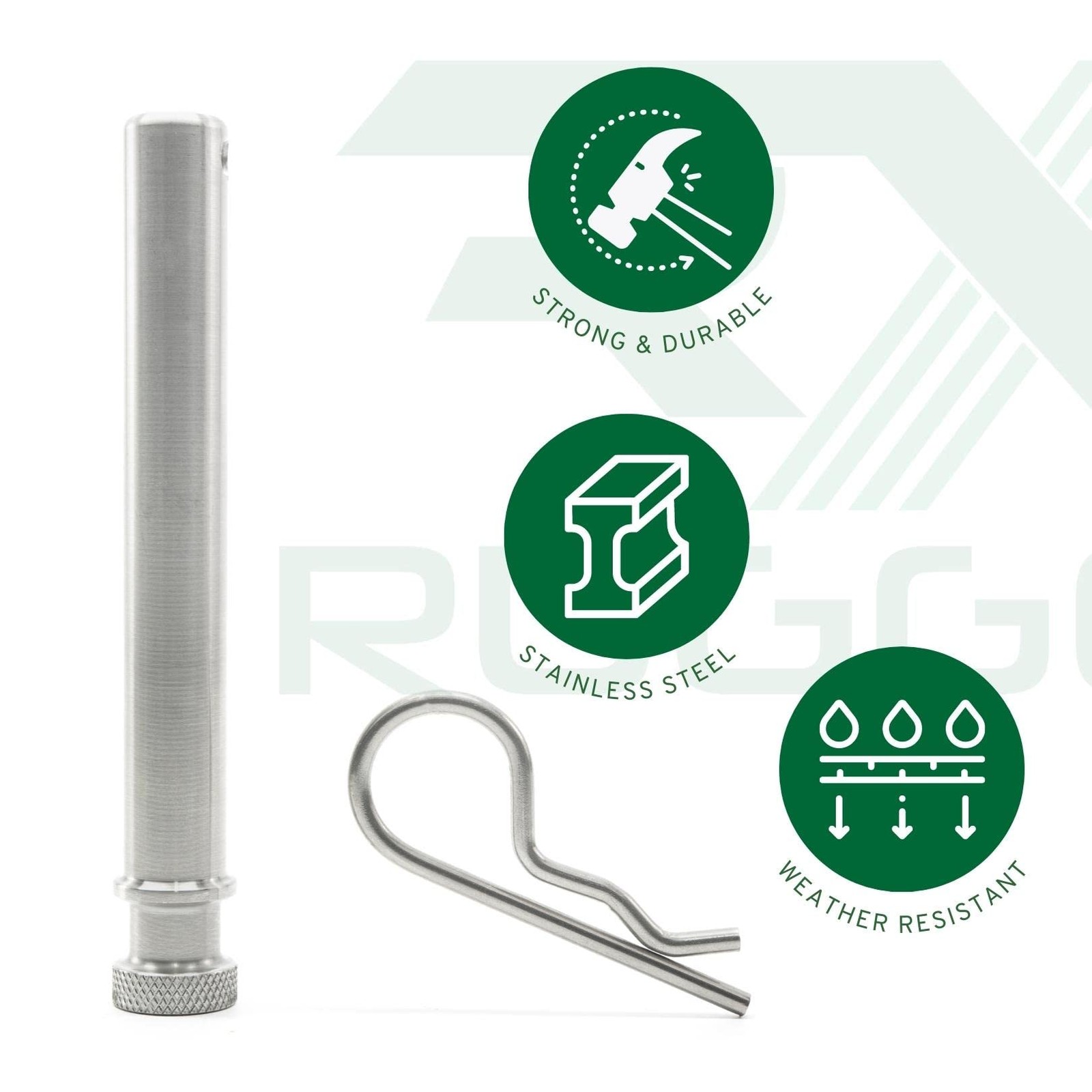 Rxl Ruggedxl Ts35010 Stainless Steel Replacement Hitch Pins Clips For Bw 2 2.5