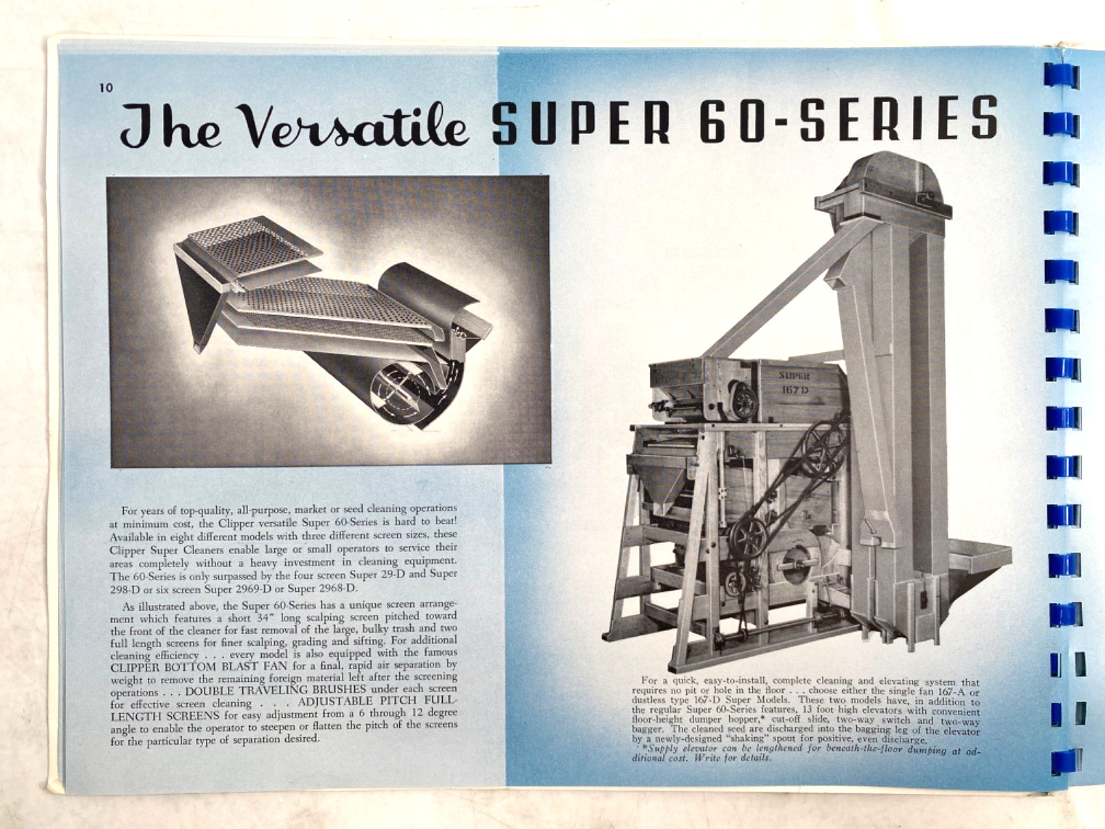 1951 CLIPPER GRAIN SEED & BEAN CLEANERS agriculture equipment catalog FERRELL CO